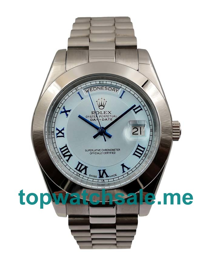 41MM Men Rolex Day-Date 218206 Ice Blue Dials Replica Watches UK