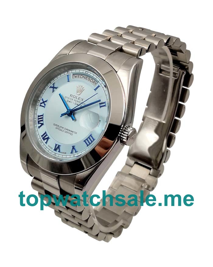 41MM Men Rolex Day-Date 218206 Ice Blue Dials Replica Watches UK