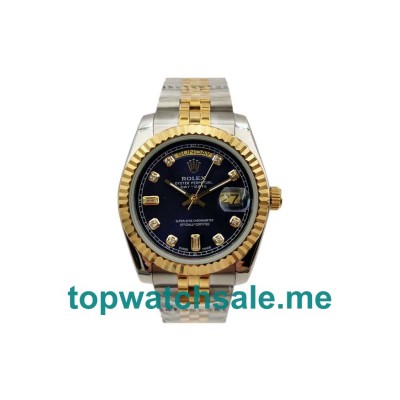 36MM Men Rolex Day-Date 118238 Blue Dials Replica Watches UK