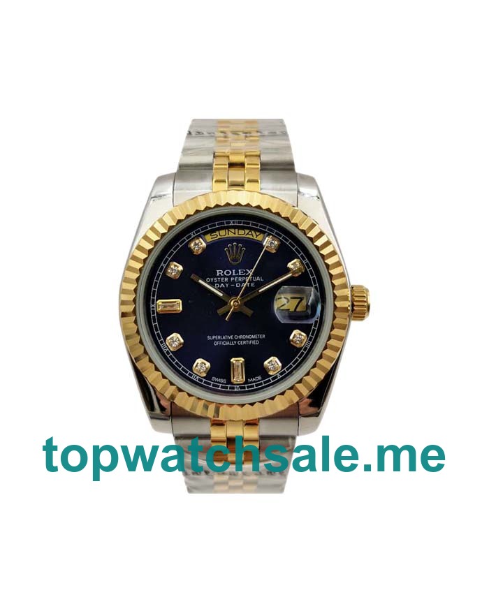 36MM Men Rolex Day-Date 118238 Blue Dials Replica Watches UK