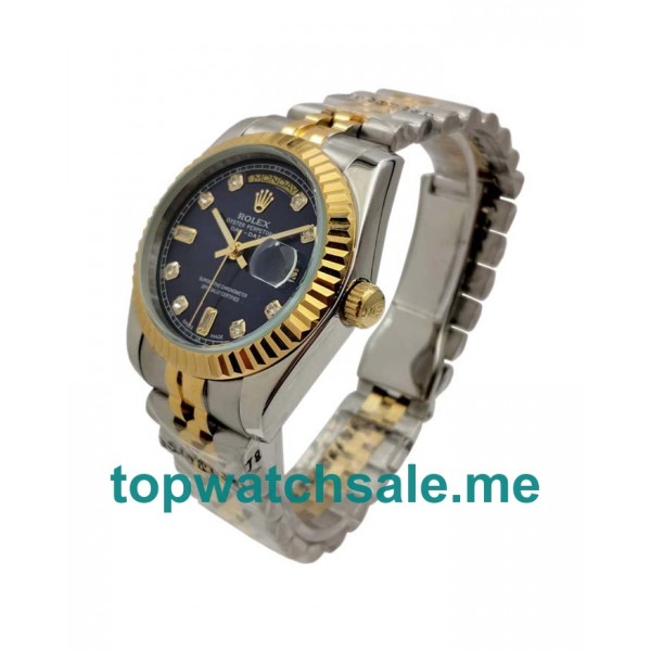 36MM Men Rolex Day-Date 118238 Blue Dials Replica Watches UK