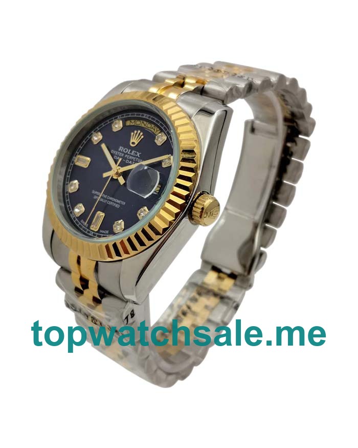 36MM Men Rolex Day-Date 118238 Blue Dials Replica Watches UK