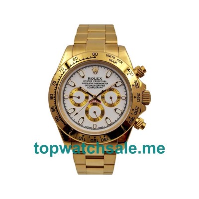 42MM Men Rolex Daytona 116508 White Dials Replica Watches UK