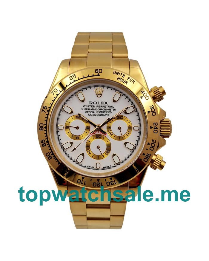 42MM Men Rolex Daytona 116508 White Dials Replica Watches UK