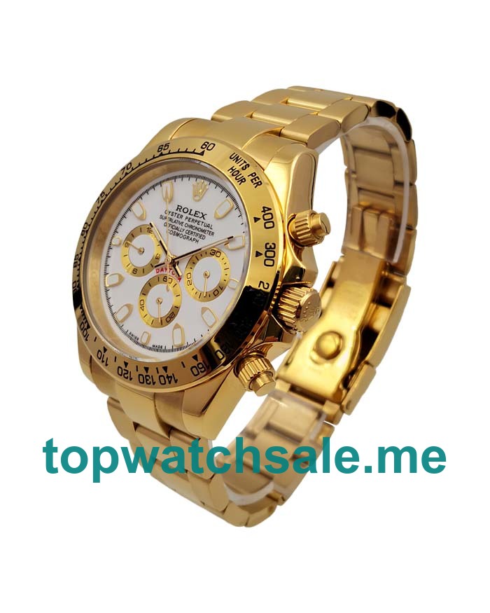 42MM Men Rolex Daytona 116508 White Dials Replica Watches UK