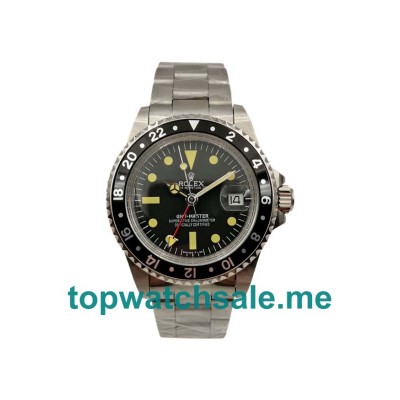 40MM Men Rolex GMT-Master 1675 Black Dials Replica Watches UK