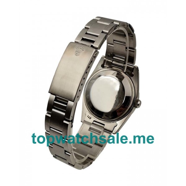 34MM Men Rolex Oyster Perpetual Date 115200 Black Dials Replica Watches UK