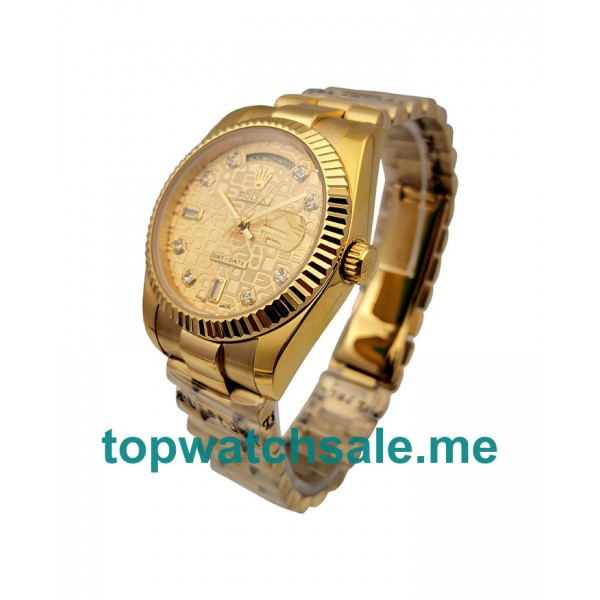 36MM Men Rolex Day-Date 118238 Champagne Dials Replica Watches UK