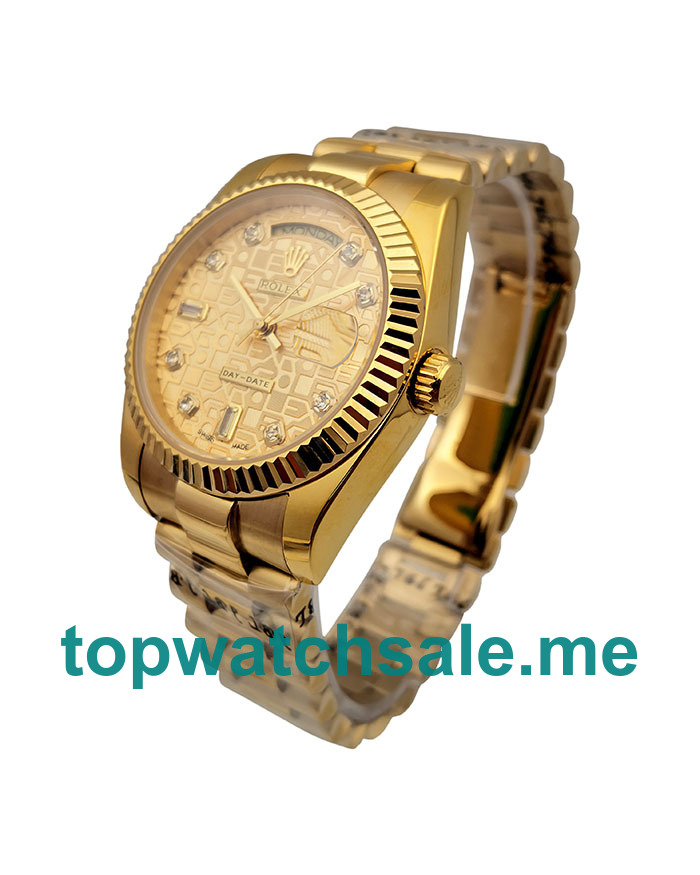 36MM Men Rolex Day-Date 118238 Champagne Dials Replica Watches UK