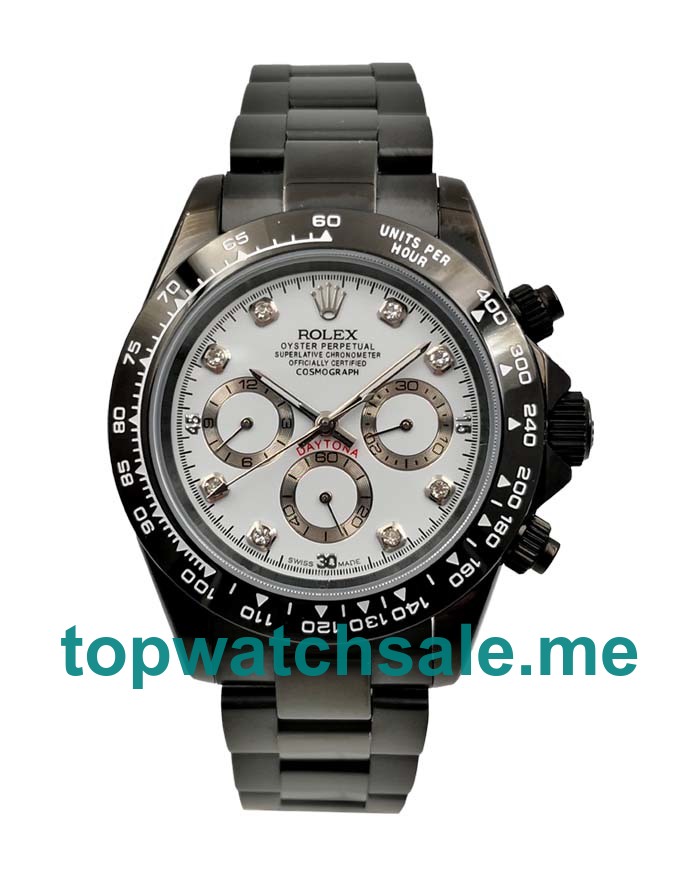 40MM Men Rolex Daytona 116519 White Dials Replica Watches UK