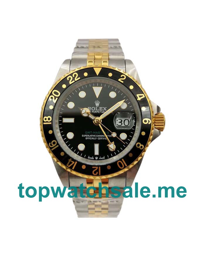 40MM Men Rolex GMT-Master 16753 Black Dials Replica Watches UK