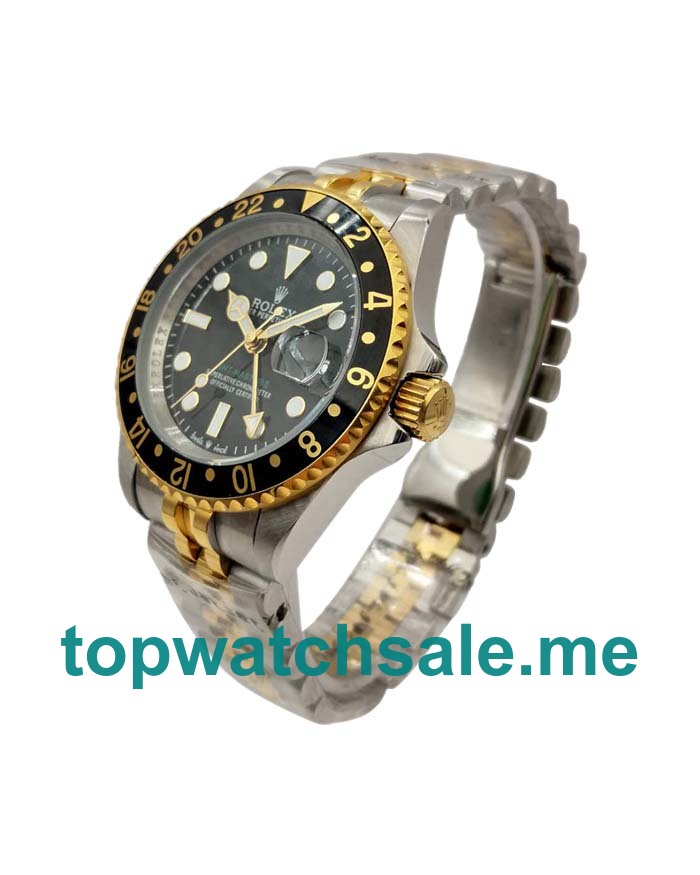 40MM Men Rolex GMT-Master 16753 Black Dials Replica Watches UK