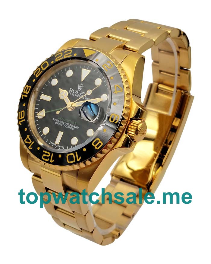 40MM Swiss Men Rolex GMT-Master II 116718 LN Black Dials Replica Watches UK