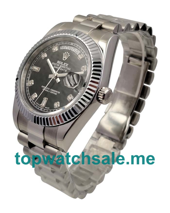 40MM Swiss Men Rolex Day-Date 118239 Black Dials Replica Watches UK