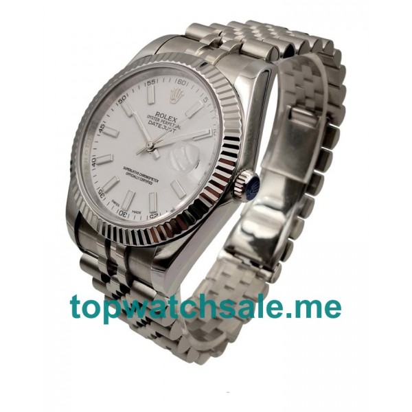 41MM Swiss Men Rolex Datejust 116334 White Dials Replica Watches UK