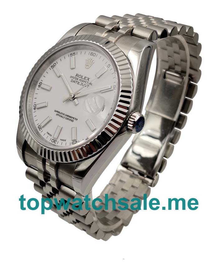 41MM Swiss Men Rolex Datejust 116334 White Dials Replica Watches UK