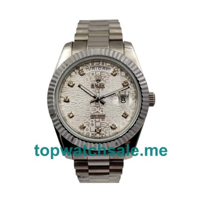 40MM Men Rolex Day-Date 118239 White Dials Replica Watches UK