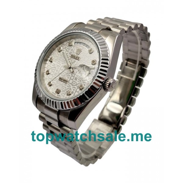 40MM Men Rolex Day-Date 118239 White Dials Replica Watches UK