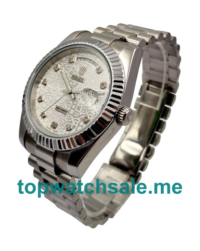 40MM Men Rolex Day-Date 118239 White Dials Replica Watches UK