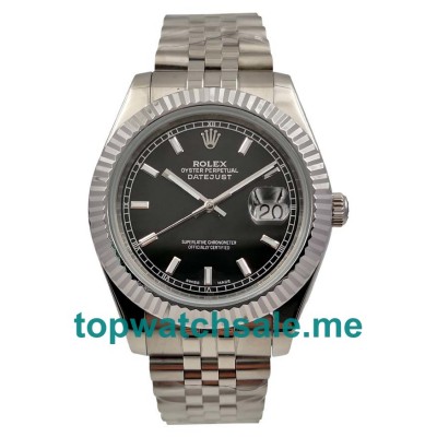 41MM Men Rolex Datejust 116234 Black Dials Replica Watches UK