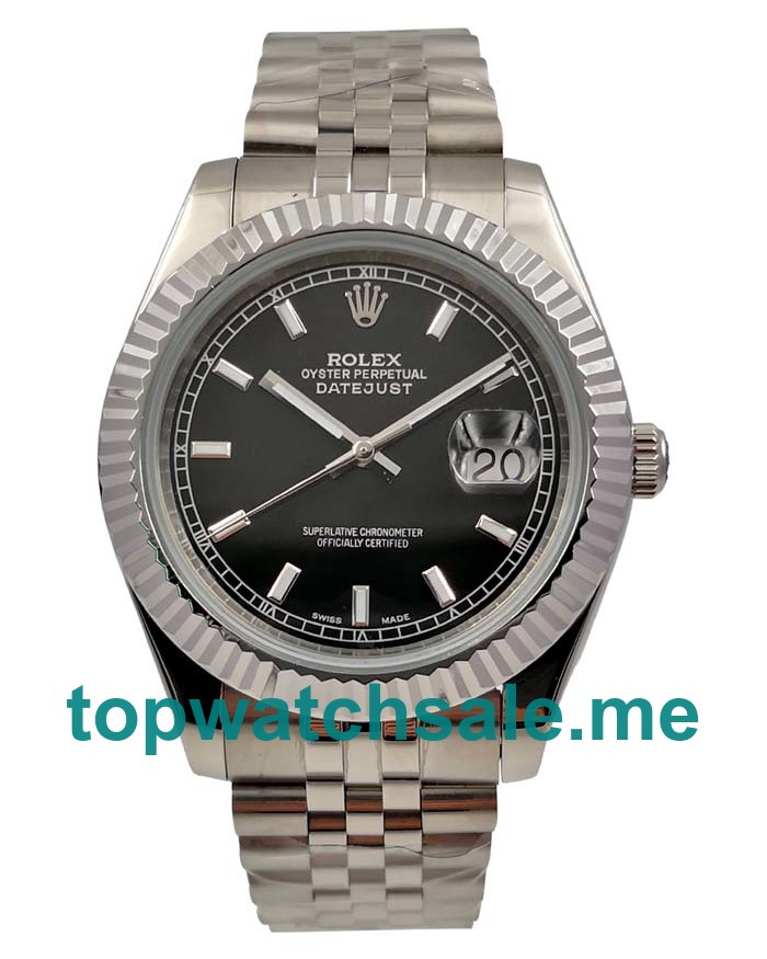 41MM Men Rolex Datejust 116234 Black Dials Replica Watches UK