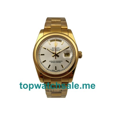 36MM Men Rolex Day-Date 118208 Champagne Dials Replica Watches UK