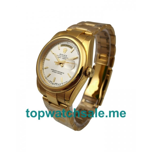 36MM Men Rolex Day-Date 118208 Champagne Dials Replica Watches UK