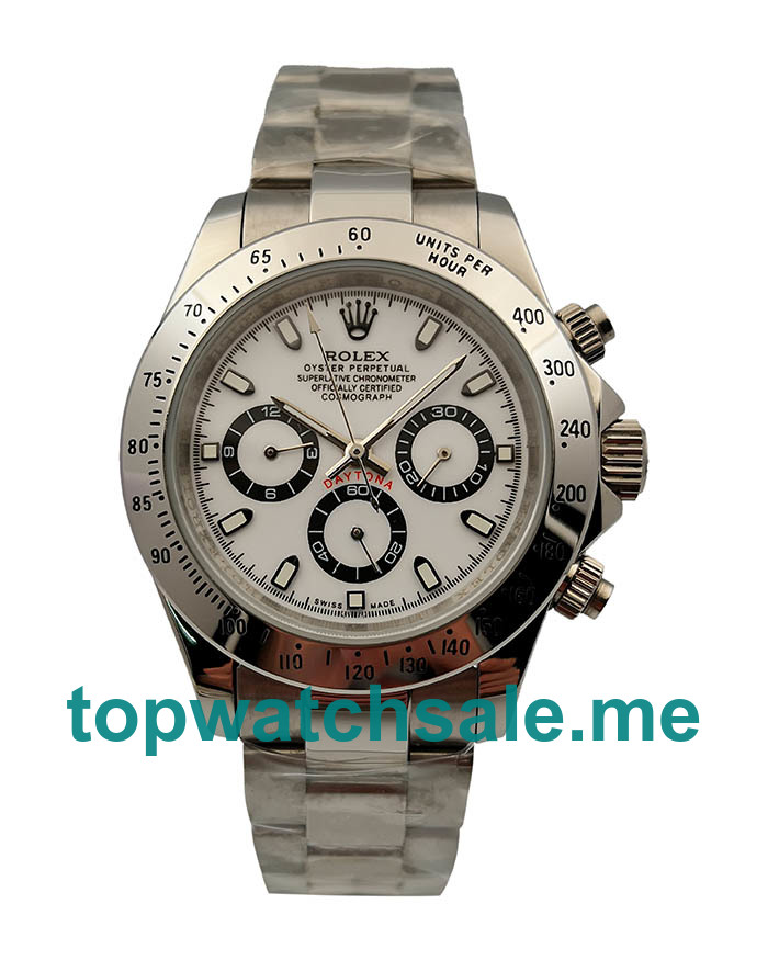 40MM Men Rolex Daytona 16520 White Dials Replica Watches UK