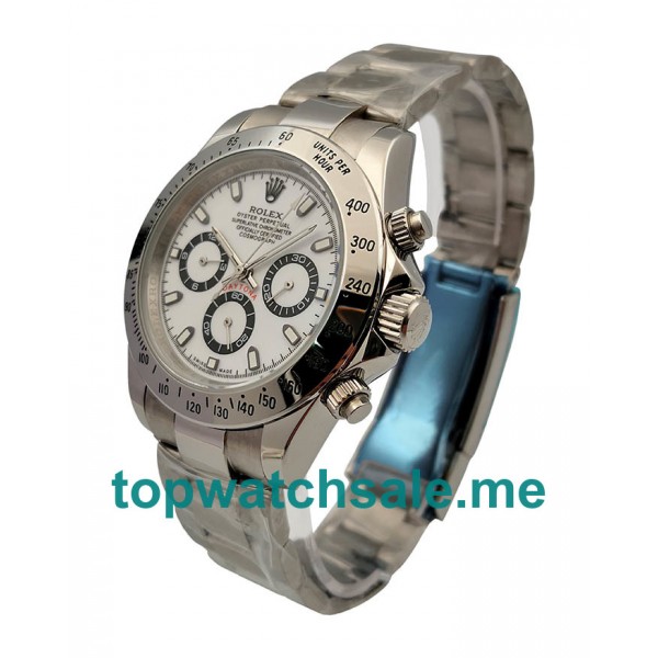 40MM Men Rolex Daytona 16520 White Dials Replica Watches UK