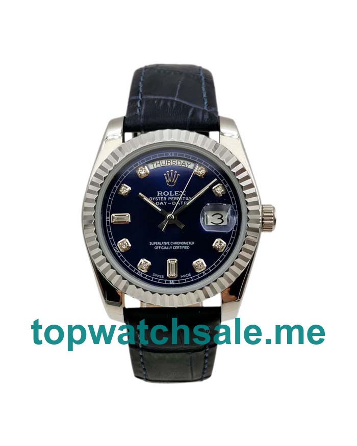 36MM Men Rolex Day-Date 118139 Blue Dials Replica Watches UK