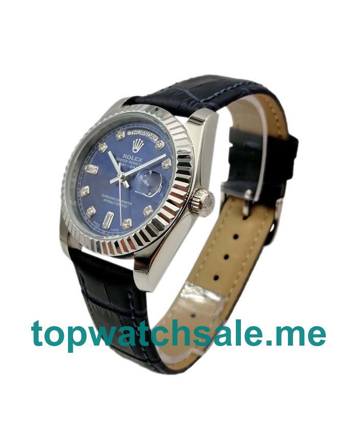 36MM Men Rolex Day-Date 118139 Blue Dials Replica Watches UK