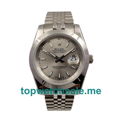 39MM Men Rolex Datejust 126300 Gray Dials Replica Watches UK