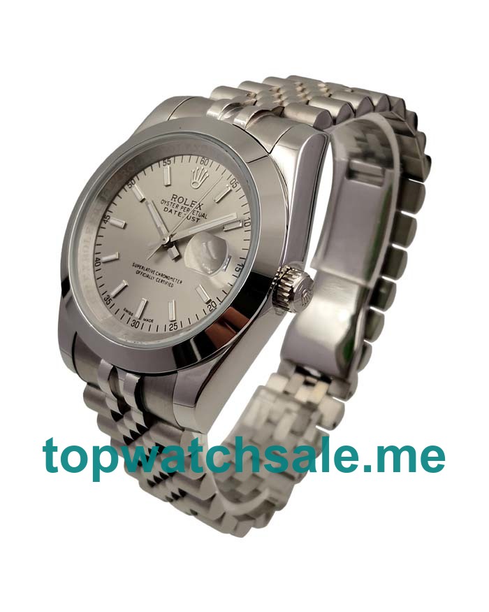 39MM Men Rolex Datejust 126300 Gray Dials Replica Watches UK