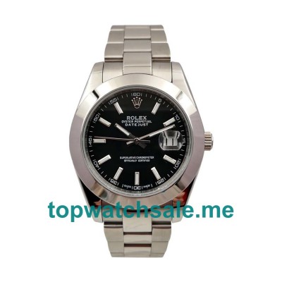 41MM Men Rolex Datejust 126300 Black Dials Replica Watches UK