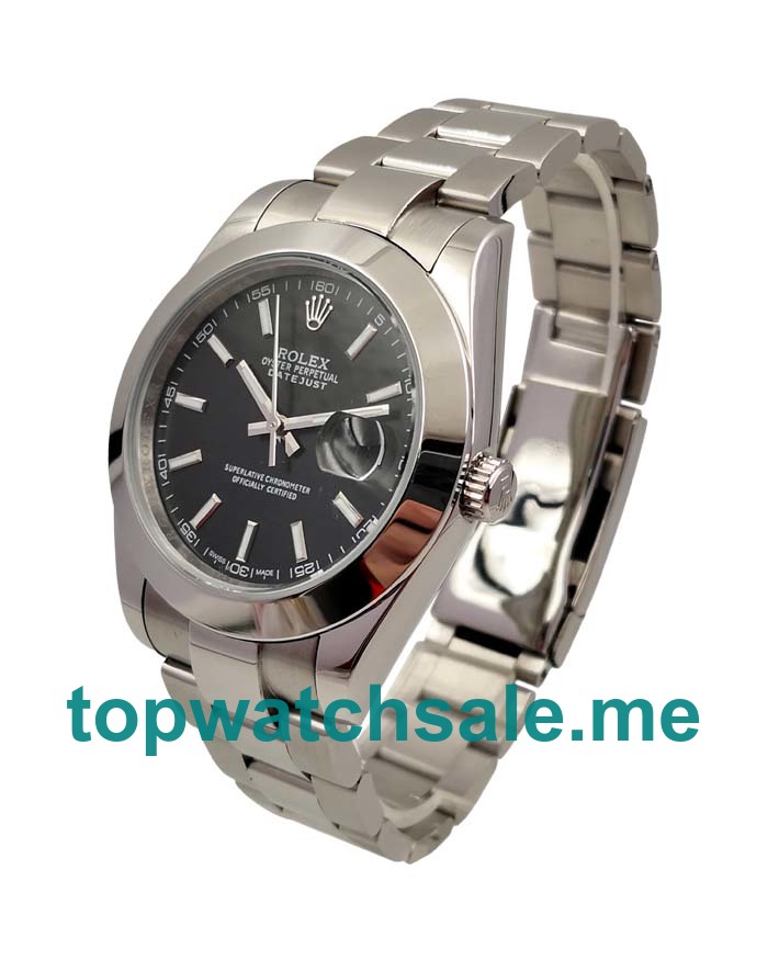 41MM Men Rolex Datejust 126300 Black Dials Replica Watches UK