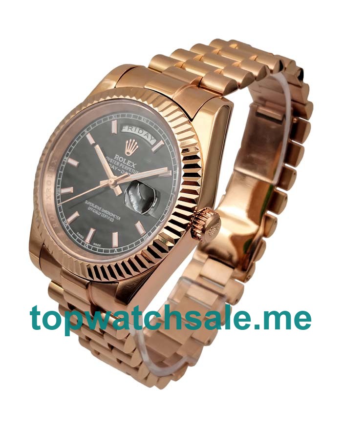 41MM Men Rolex Day-Date II 218235 Black Dials Replica Watches UK