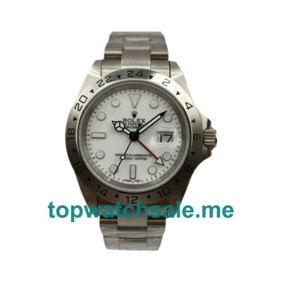 40MM Men Rolex Explorer II 16570 White Dials Replica Watches UK