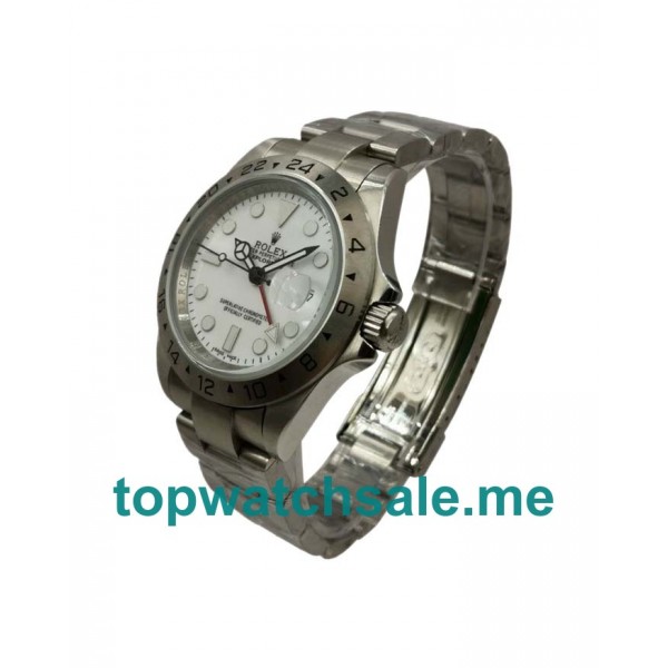 40MM Men Rolex Explorer II 16570 White Dials Replica Watches UK