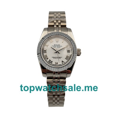 26MM Women Rolex Lady-Datejust 179174 White Dials Replica Watches UK