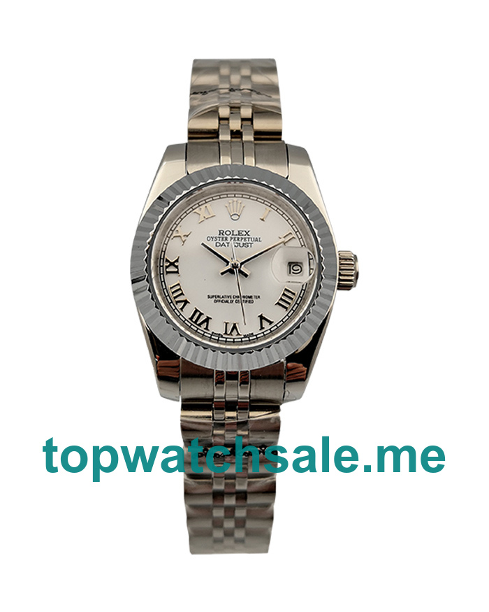 26MM Women Rolex Lady-Datejust 179174 White Dials Replica Watches UK