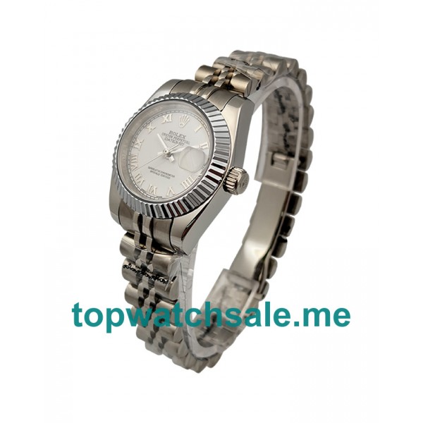 26MM Women Rolex Lady-Datejust 179174 White Dials Replica Watches UK