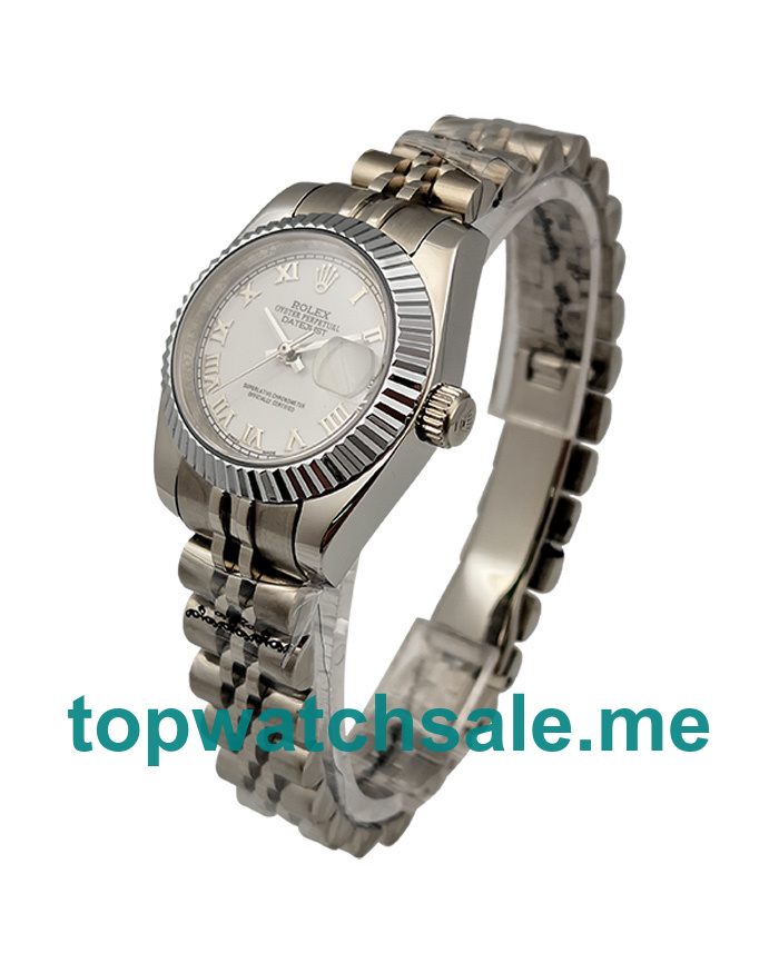 26MM Women Rolex Lady-Datejust 179174 White Dials Replica Watches UK