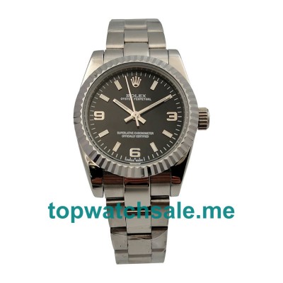 31MM Women Rolex Oyster Perpetual 177234 Black Dials Replica Watches UK