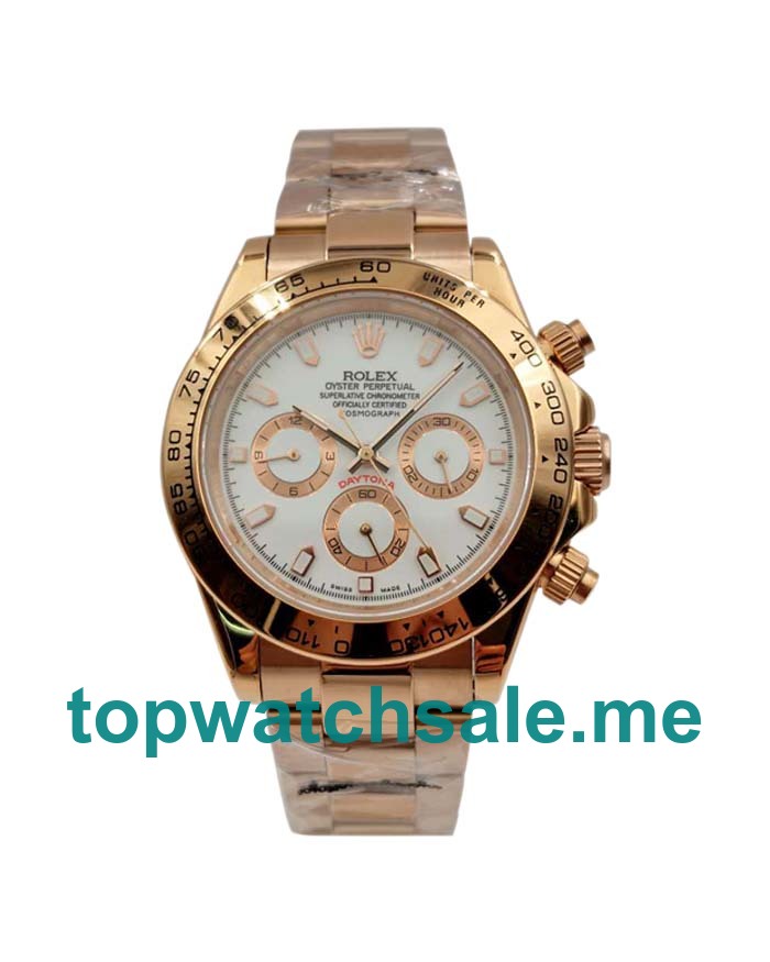 40MM Men Rolex Daytona 116505 Ivory Dials Replica Watches UK