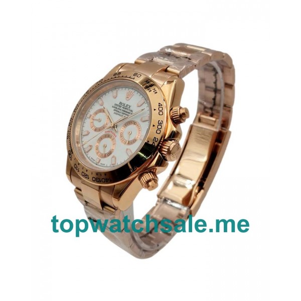 40MM Men Rolex Daytona 116505 Ivory Dials Replica Watches UK