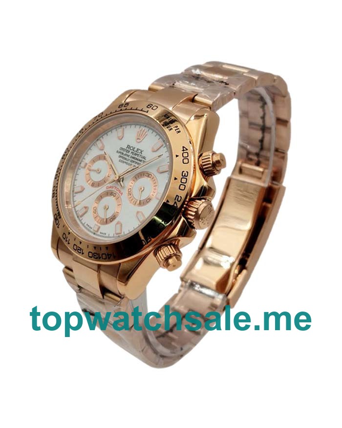 40MM Men Rolex Daytona 116505 Ivory Dials Replica Watches UK