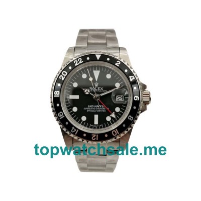 40MM Men Rolex GMT-Master 16750 Black Dials Replica Watches UK