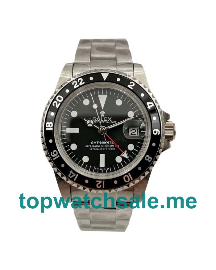 40MM Men Rolex GMT-Master 16750 Black Dials Replica Watches UK