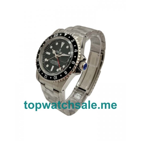 40MM Men Rolex GMT-Master 16750 Black Dials Replica Watches UK