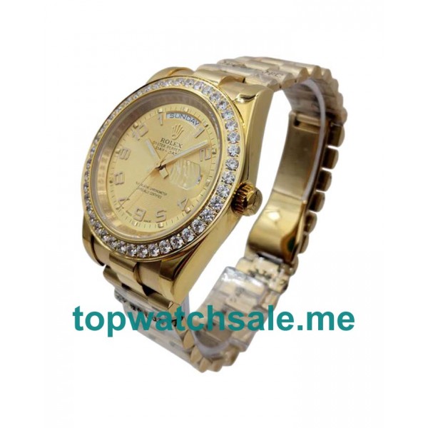 41MM Men Rolex Day-Date II 218348 Champagne Dials Replica Watches UK